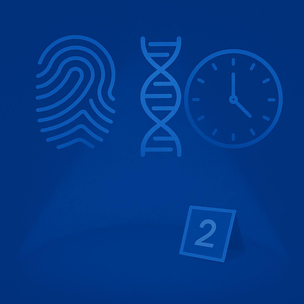 Santa Ana murder and manslaughter defense attorney analyzing forensic evidence including DNA, fingerprints, and crime scene details.